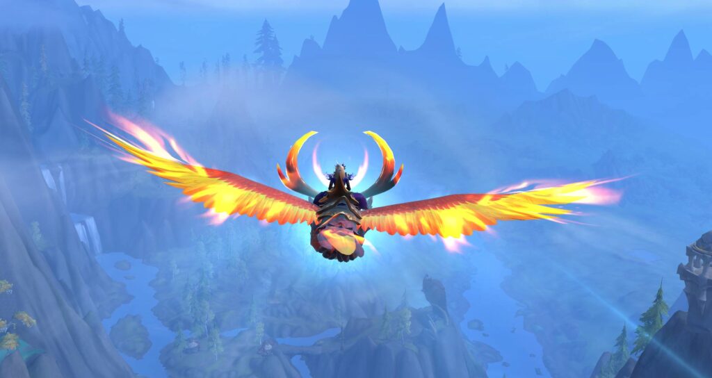 WoW character with a rare mount and pet. Enhance your status with items from sub.gamer-choice.com.