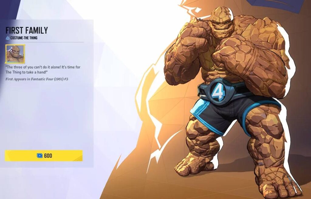 The Thing Skin Marvel Rivals