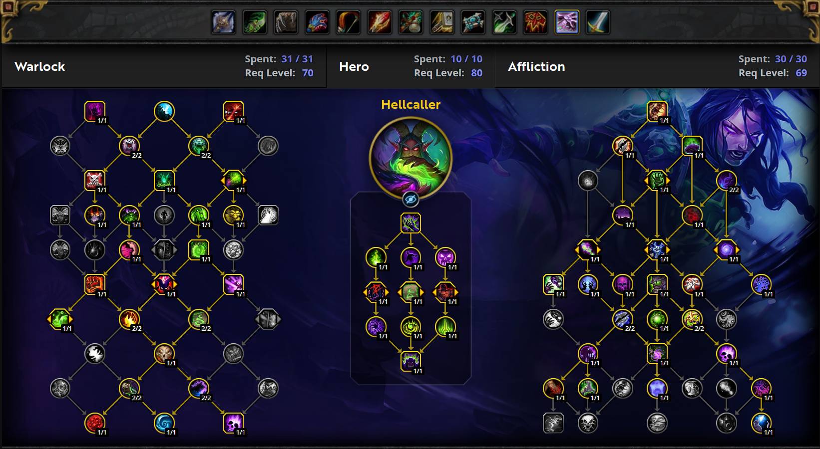 Affli Warlock Single Target Talents