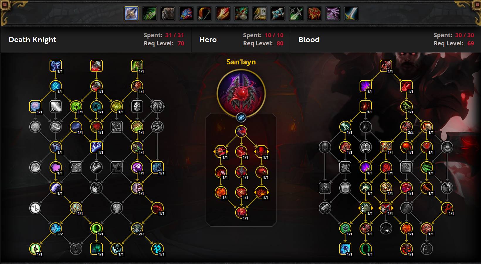 Blood DK AoE San'layn Talents