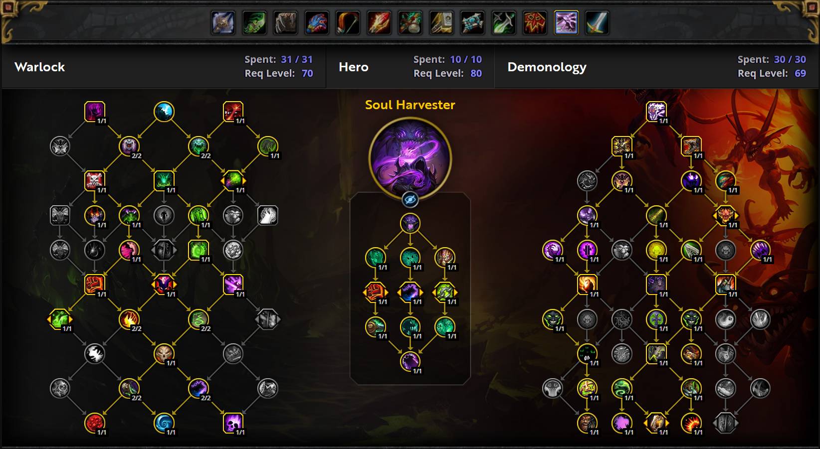 Demo Warlock AoE Soul Harvester Talents