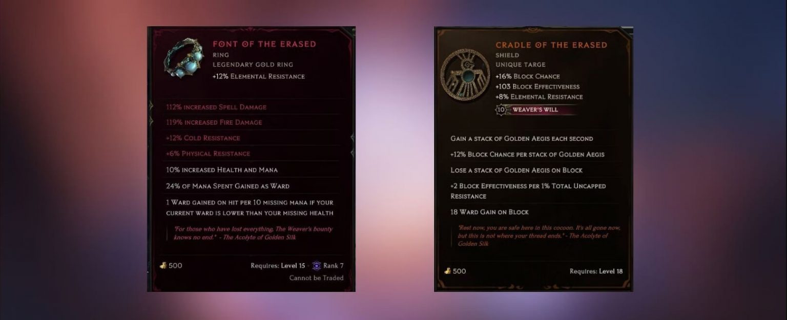 Last Epoch Weaver's Will Upgrade