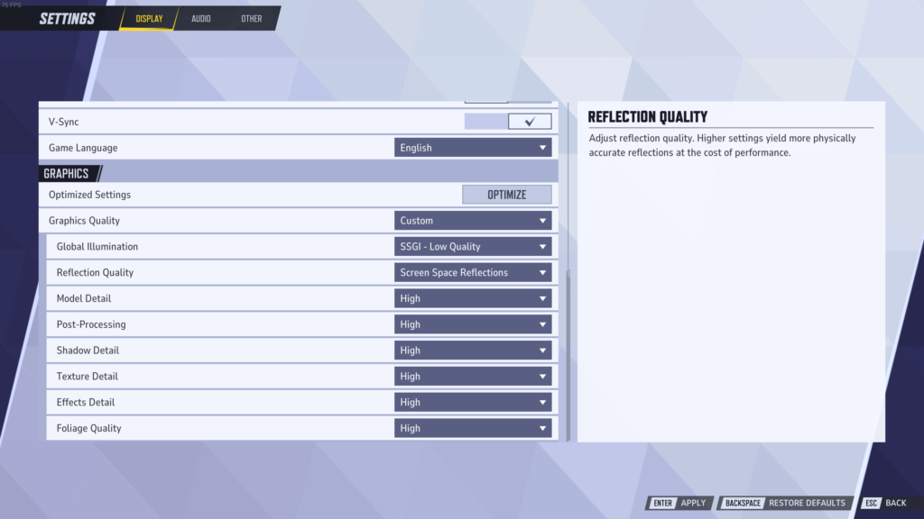 Marvel Rivals Graphic Settings