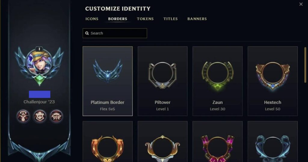 League of Legends borders
