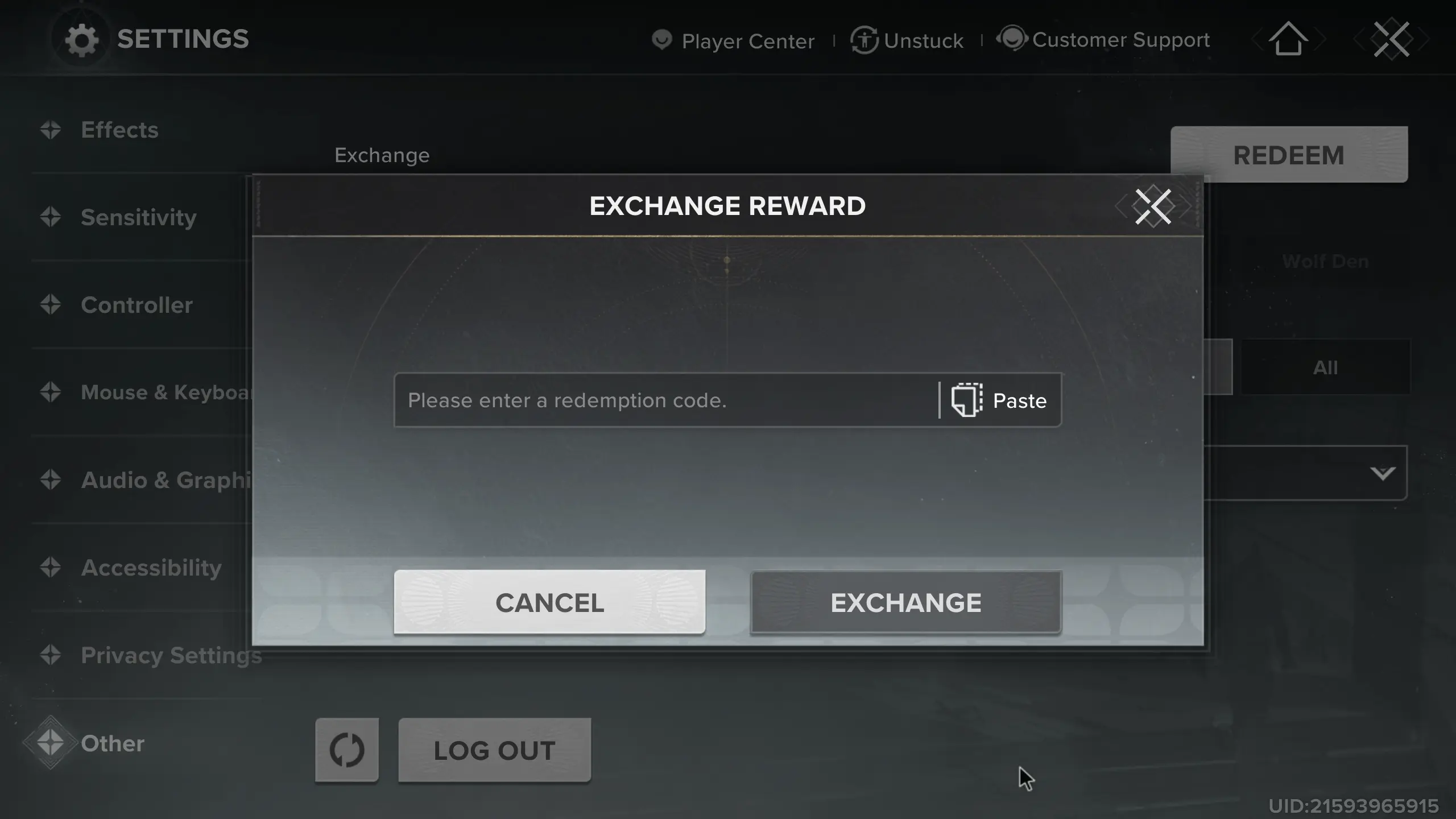 destiny rising codes