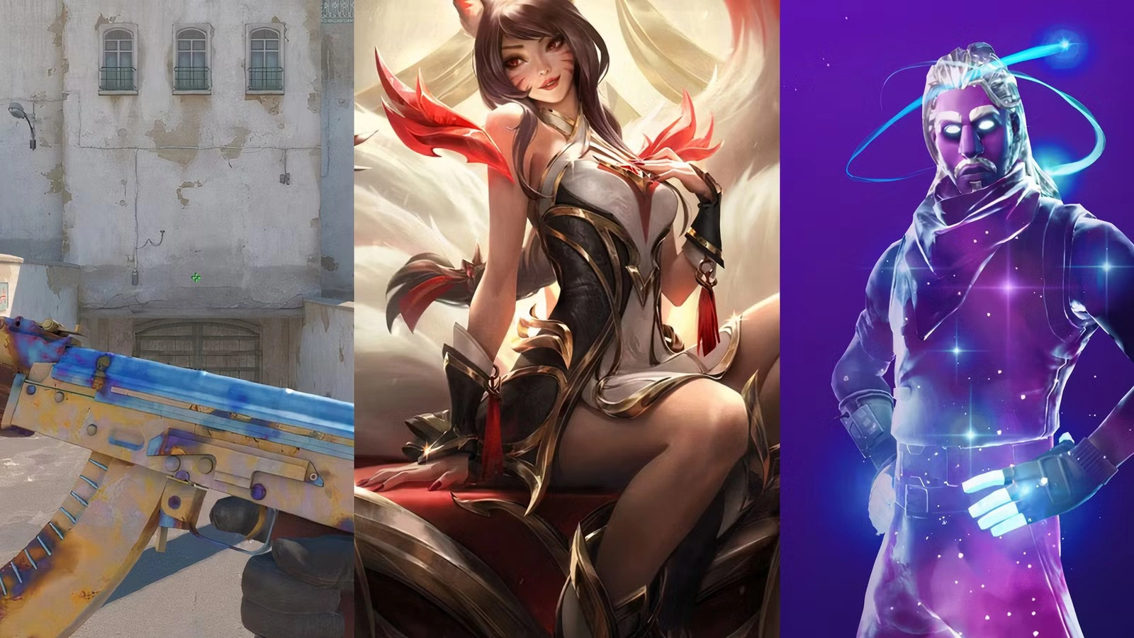 Cosmetic items in gaming showing character skins outfits and weapon visuals