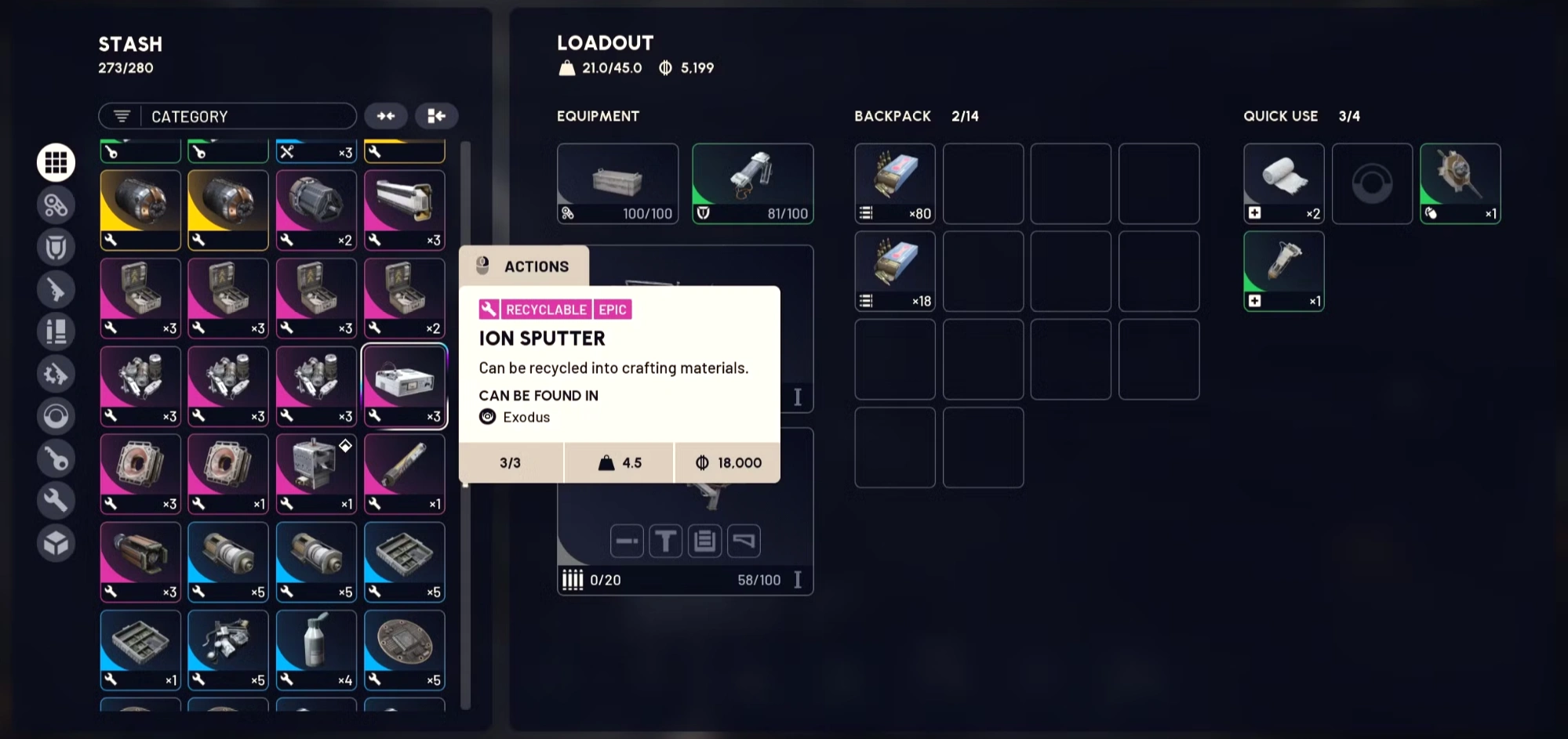 arc raiders ion sputter