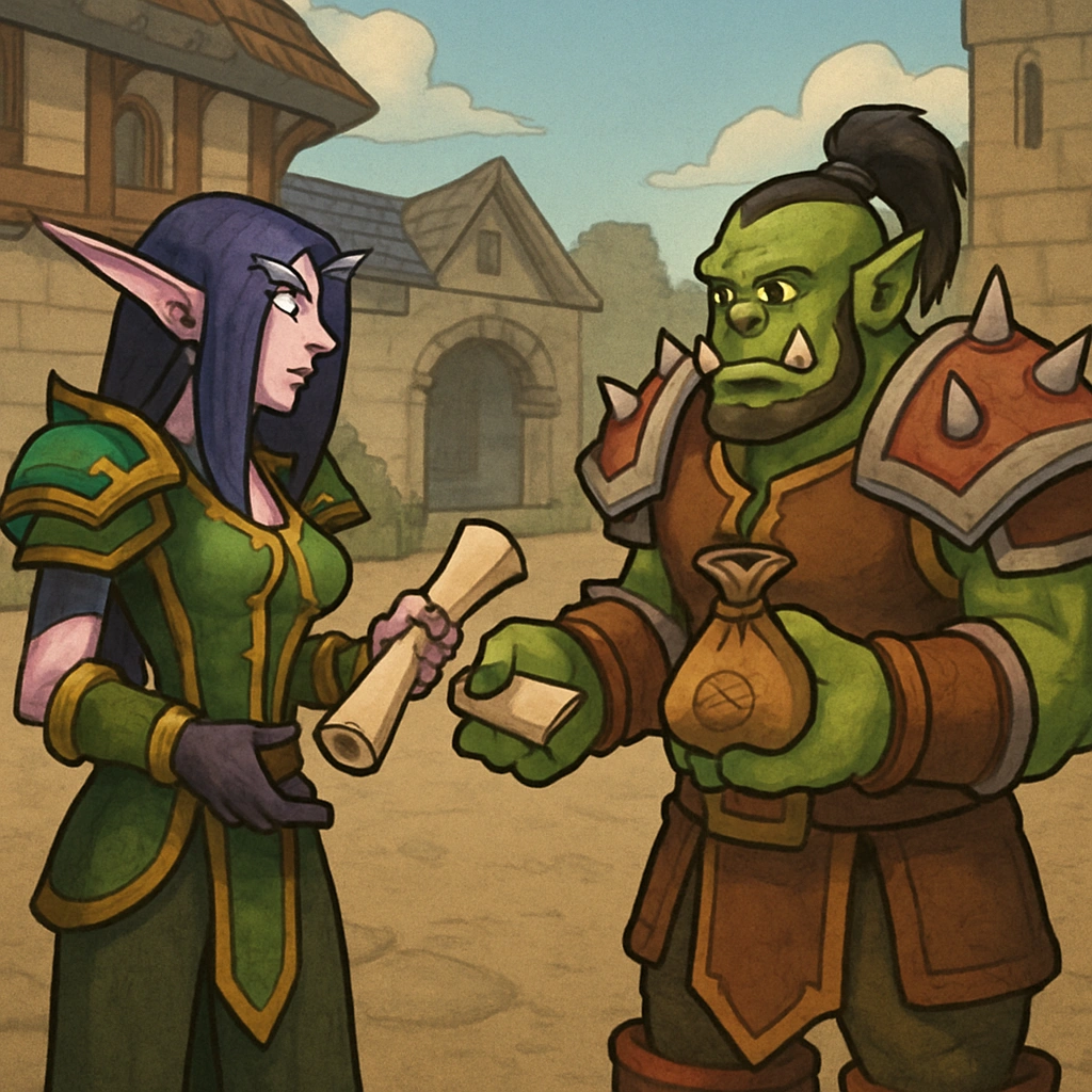 Classic WoW characters trading